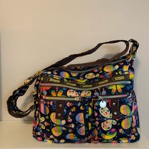 LeSportSac crossbody purse butterfly print